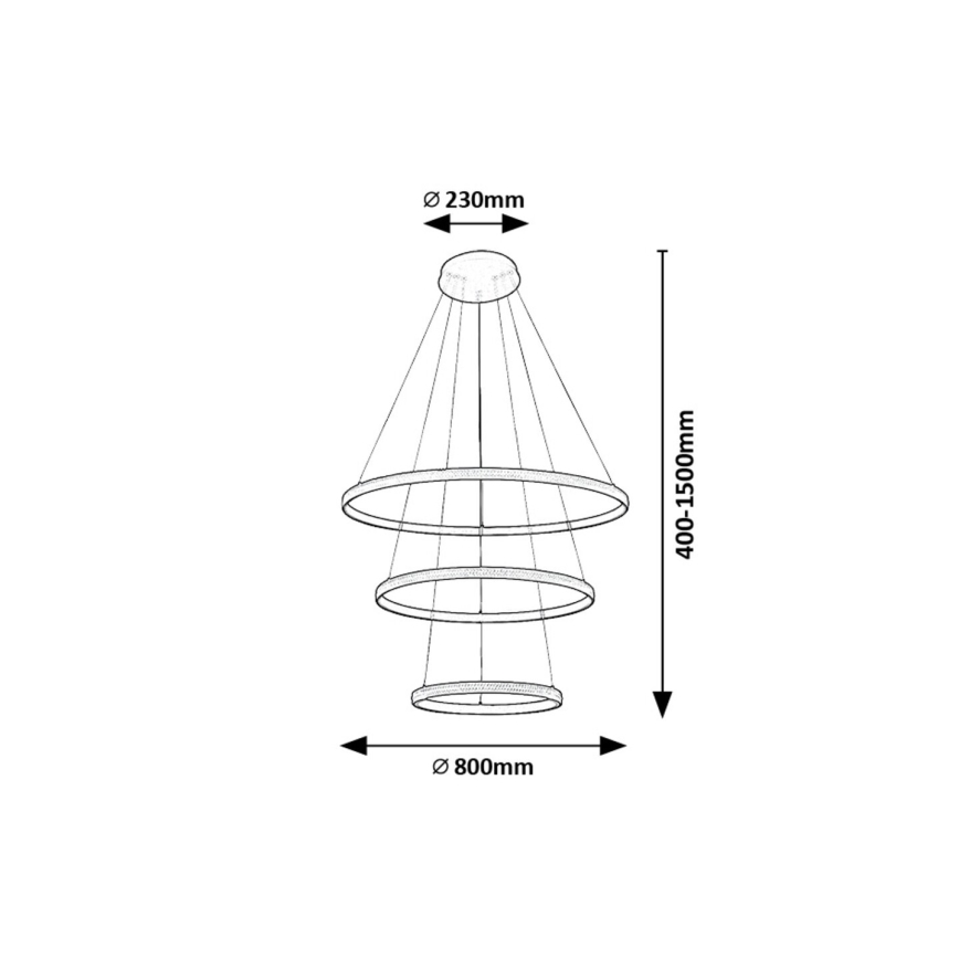 Rabalux - Lampadario LED a sospensione con filo LED/100W/230V 3000K