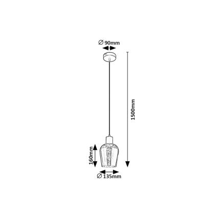 Rabalux - Lampadario a sospensione con filo 1xE27/40W/230V