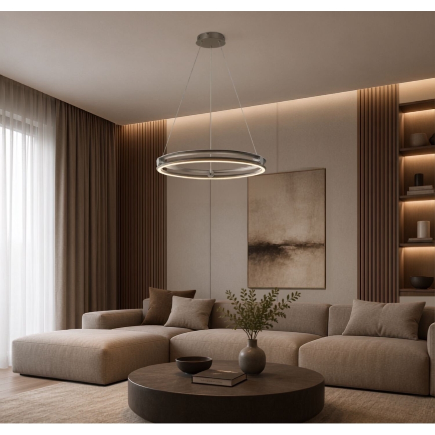 Rabalux - Lampadario LED dimmerabile a sospensione su cavo LED/60W/230V 3000-6500K grigio + telecomando