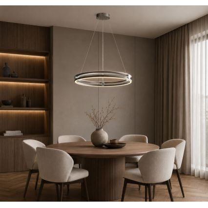 Rabalux - Lampadario LED dimmerabile a sospensione su cavo LED/60W/230V 3000-6500K grigio + telecomando