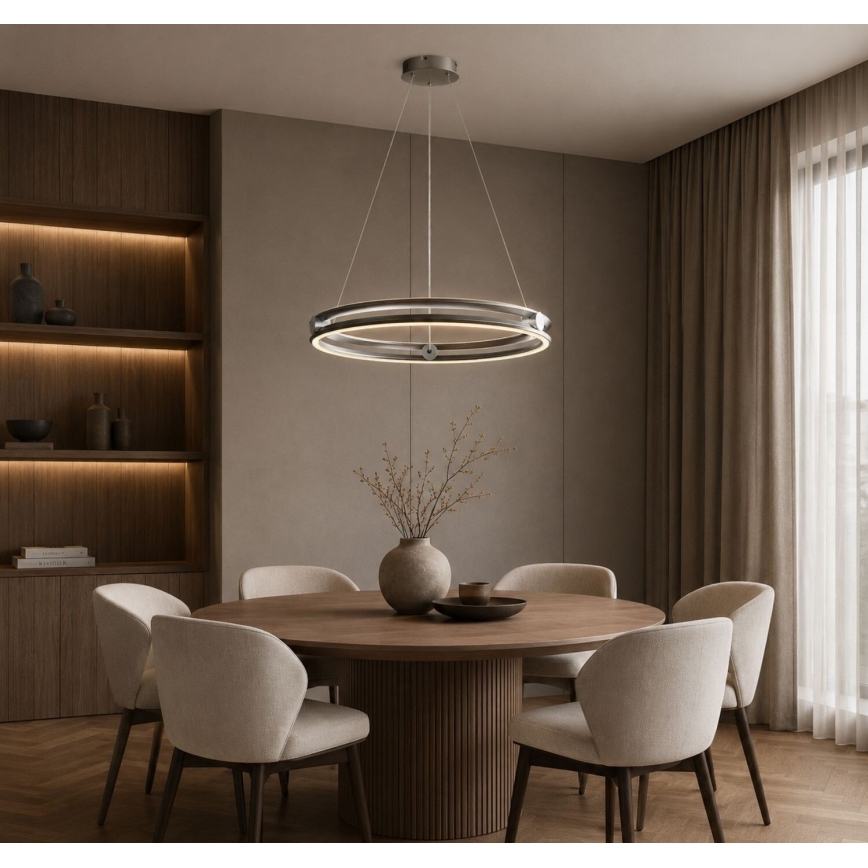 Rabalux - Lampadario LED dimmerabile a sospensione su cavo LED/60W/230V 3000-6500K grigio + telecomando