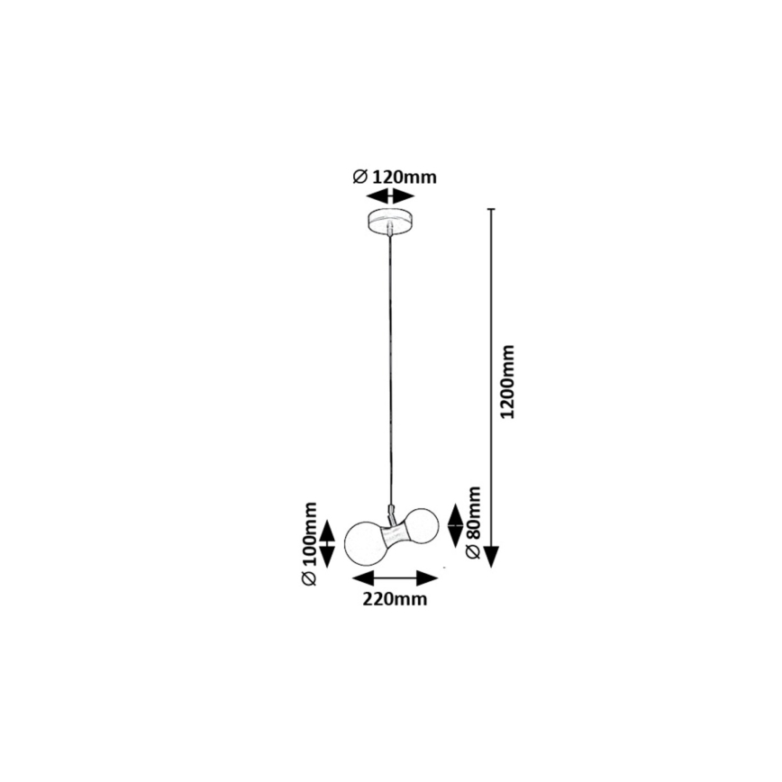 Rabalux - Lampadario a sospensione con filo 2xG9/28W/230V