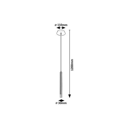 Rabalux - Lampadario a sospensione con filo 1xG9/5W/230V oro