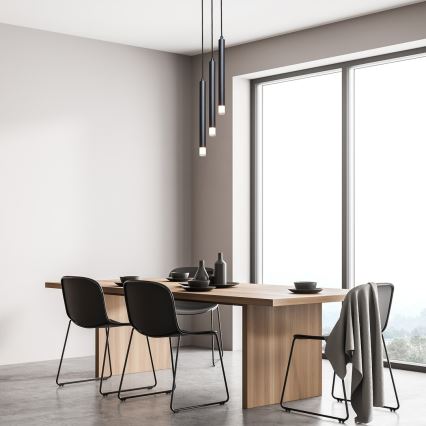 Rabalux - Lampadario a sospensione con filo 3xG9/5W/230V nero