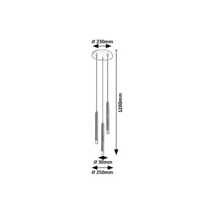 Rabalux - Lampadario a sospensione con filo 3xG9/5W/230V oro