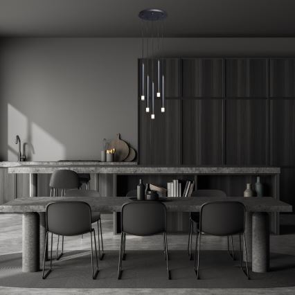 Rabalux - Lampadario a sospensione con filo 5xG9/5W/230V nero