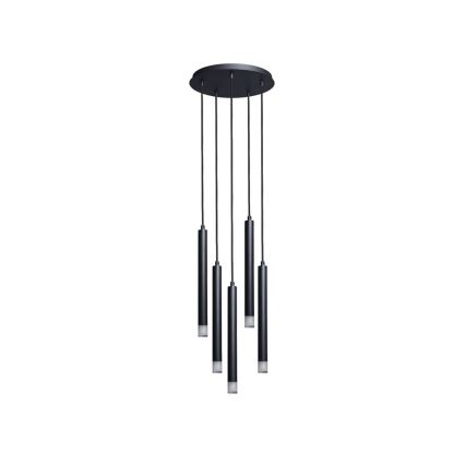Rabalux - Lampadario a sospensione con filo 5xG9/5W/230V nero