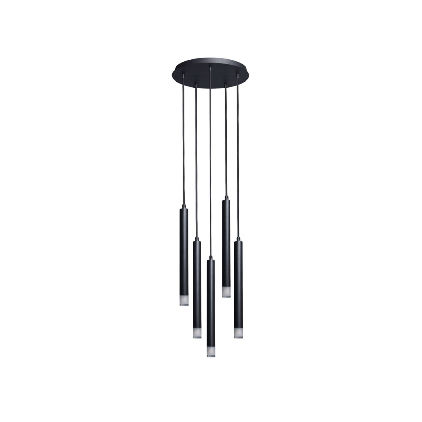 Rabalux - Lampadario a sospensione con filo 5xG9/5W/230V nero