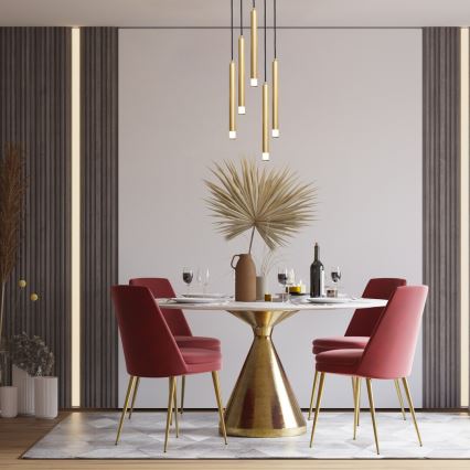 Rabalux - Lampadario a sospensione con filo 5xG9/5W/230V oro