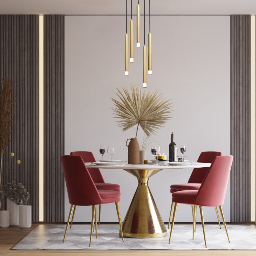 Rabalux - Lampadario a sospensione con filo 5xG9/5W/230V oro