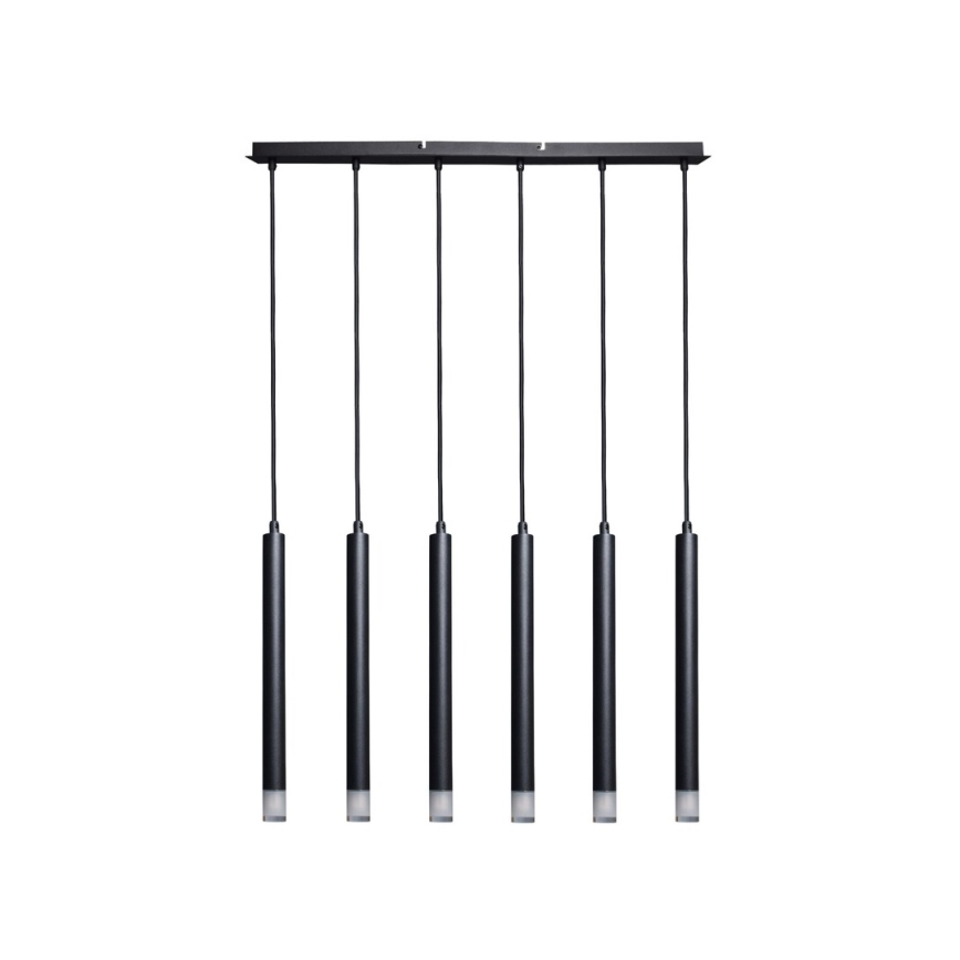 Rabalux - Lampadario a sospensione con filo 6xG9/5W/230V nero