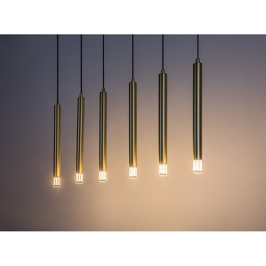 Rabalux - Lampadario a sospensione con filo 6xG9/5W/230V oro