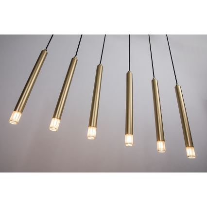 Rabalux - Lampadario a sospensione con filo 6xG9/5W/230V oro