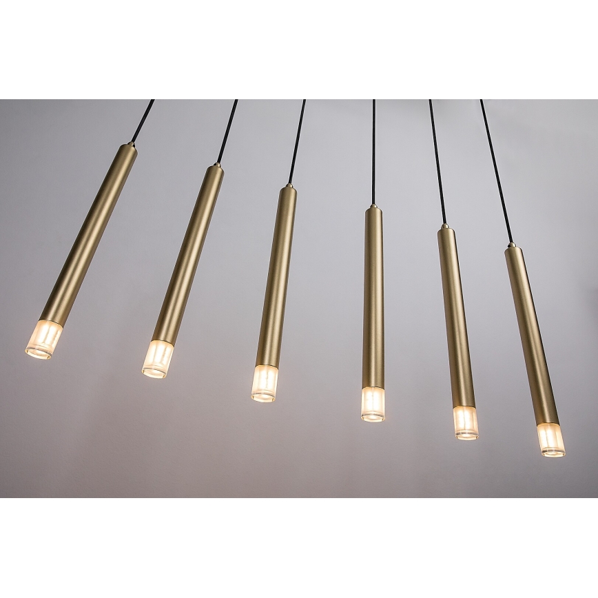 Rabalux - Lampadario a sospensione con filo 6xG9/5W/230V oro