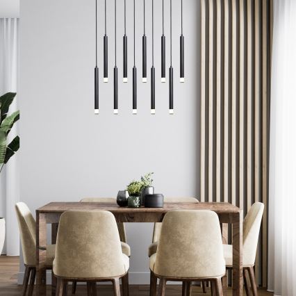 Rabalux - Lampadario a sospensione con filo 10xG9/5W/230V nero