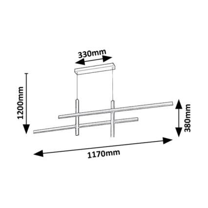 Rabalux - Lampadario LED a sospensione con filo LED/40W/230V 3000K