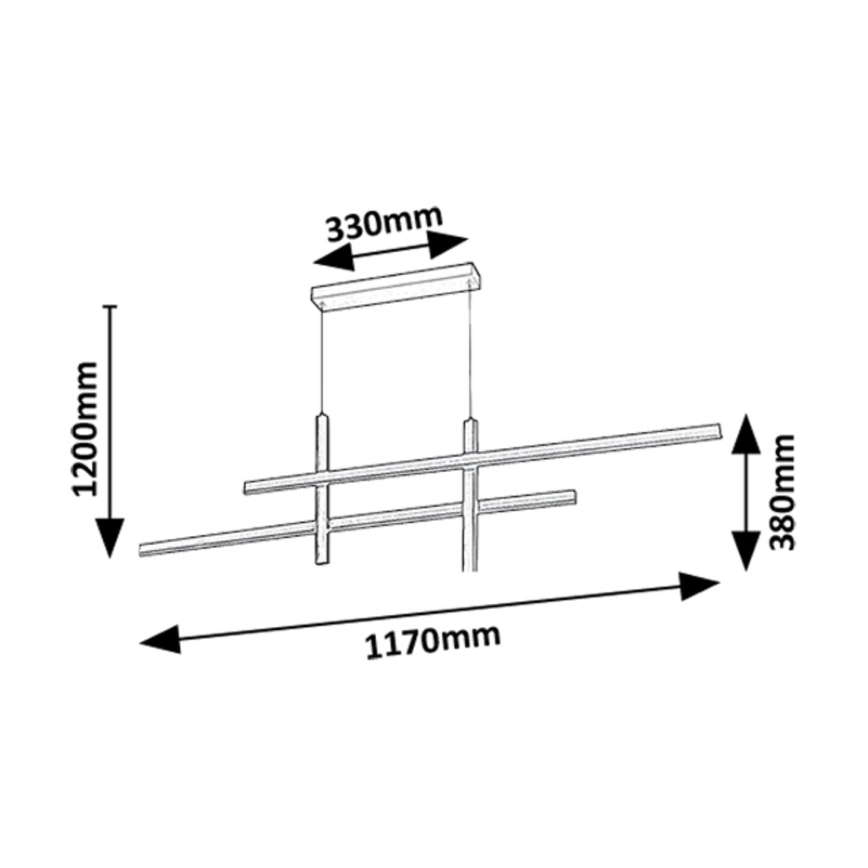 Rabalux - Lampadario LED a sospensione con filo LED/40W/230V 3000K