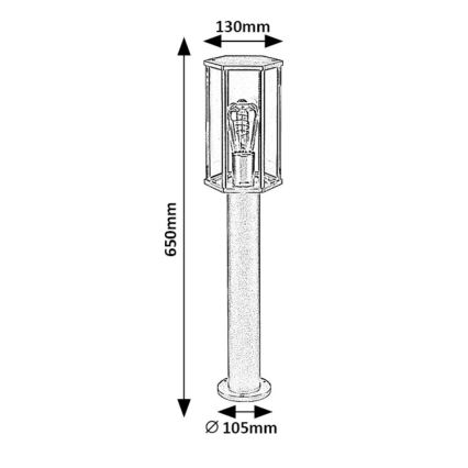 Rabalux - Lampada da esterno 1xE27/40W/230V IP44