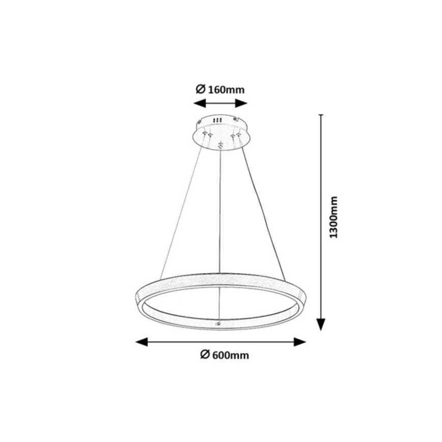 Rabalux - Lampadario LED dimmerabile a sospensione con cavo LED/36W/230V 3000-6500K + telecomando
