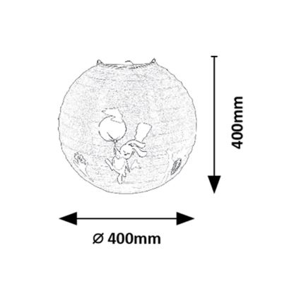 Rabalux - Paralume per bambini per lampadario max. 40W diametro 40 cm