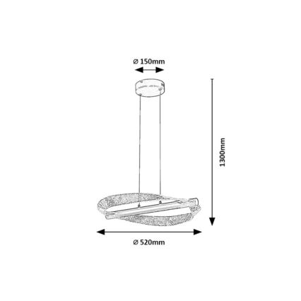 Rabalux - Lampadario LED a sospensione con cavo LED/24W/230V 3000K