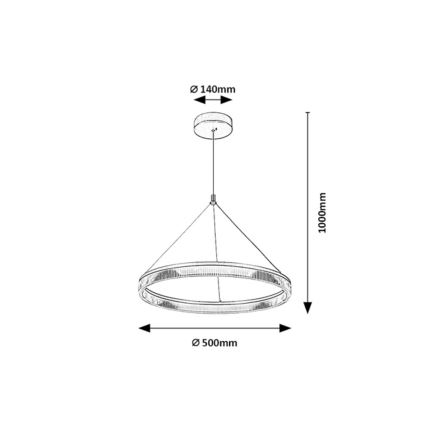 Rabalux - Lampadario LED dimmerabile a sospensione su cavo LED/24W/230V 3000-6500K + telecomando