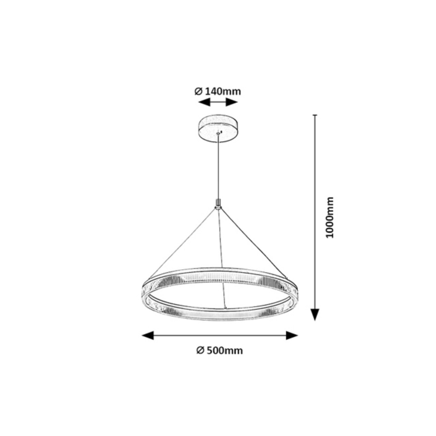 Rabalux - Lampadario LED dimmerabile a sospensione su cavo LED/24W/230V 3000-6500K + telecomando