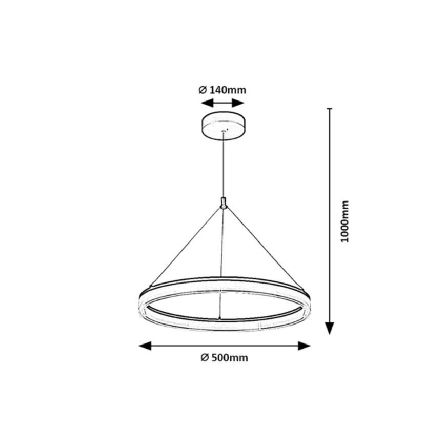 Rabalux - Lampadario LED dimmerabile a sospensione con cavo LED/24W/230V 3000-6500K + telecomando