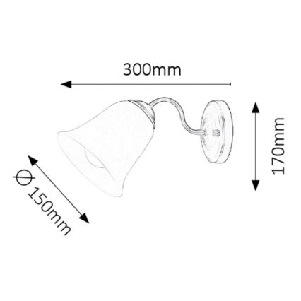 Rabalux - Applique 1xE27/40W/230V