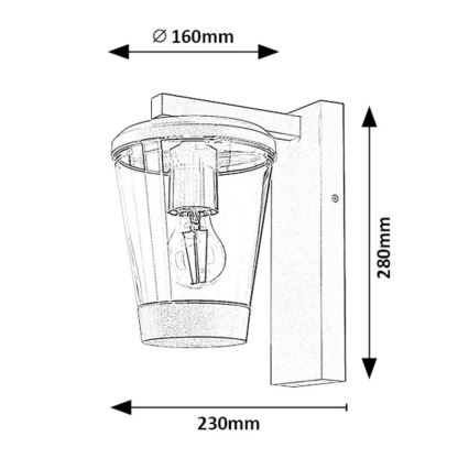 Rabalux - Applique da esterno 1xE27/40W/230V IP44