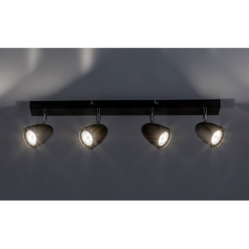 Rabalux - Faretto 4xGU10/5W/230V nero