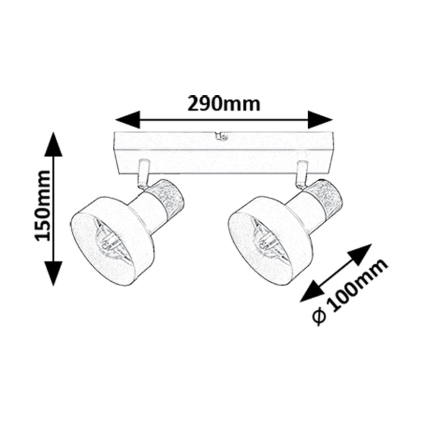 Rabalux - Faretto 2xE14/15W/230V
