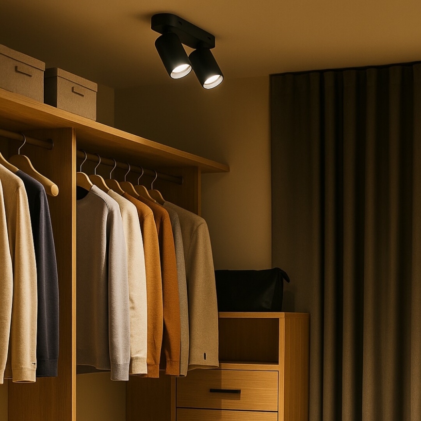 Rabalux - Faretto 2xGU10/7W/230V nero