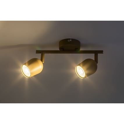 Rabalux - Faretto 2xGU10/15W/230V beige
