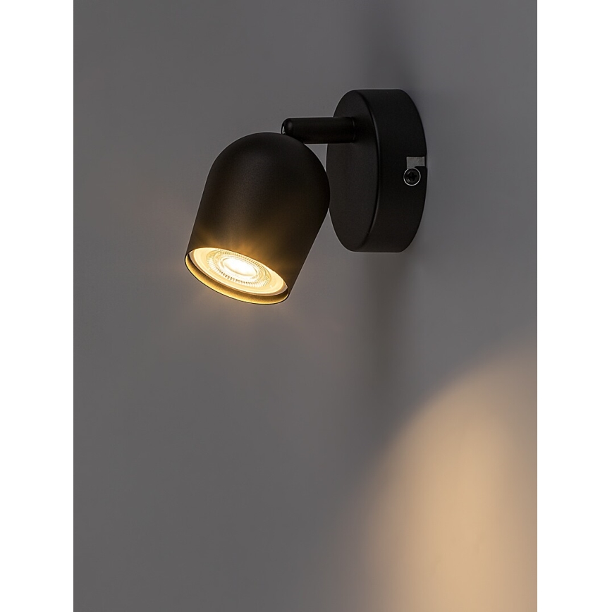 Rabalux - Faretto da parete 1xGU10/15W/230V nero