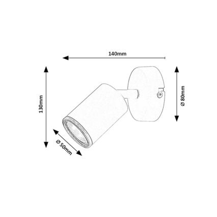 Rabalux - Faretto da parete 1xGU10/15W/230V bianco