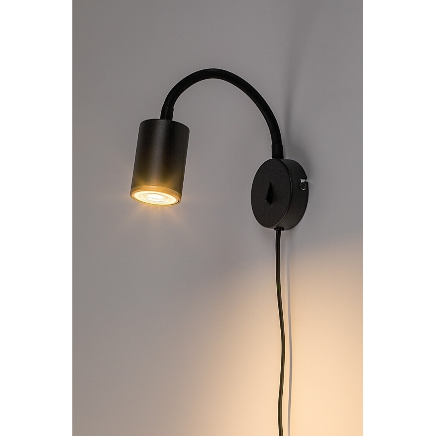 Rabalux - Faretto da parete 1xGU10/15W/230V nero