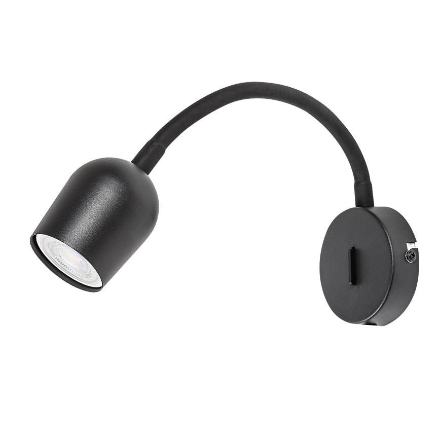 Rabalux - Faretto da parete orientabile 1xGU10/15W/230V nero