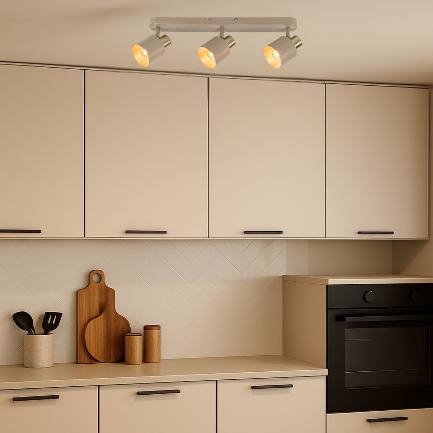 Rabalux - Faretto a 3 luci 3xE14/10W/230V beige