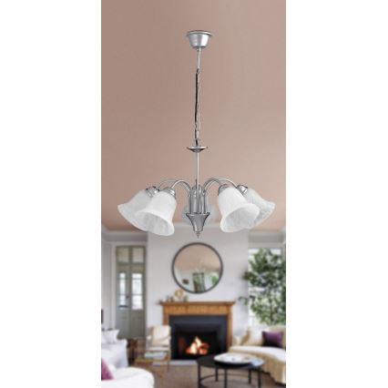 Rabalux - Lampadario a sospensione con catena 5xE14/40W/230V