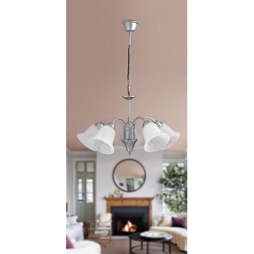 Rabalux - Lampadario a sospensione con catena 5xE14/40W/230V