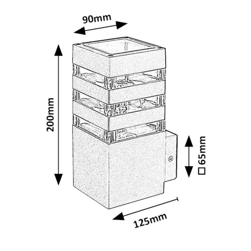 Rabalux - Applique da esterno 1xE27/12W/230V IP44