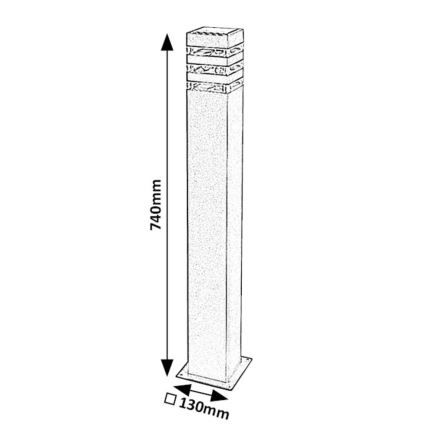 Rabalux - Lampada da esterno 1xE27/12W/230V IP44