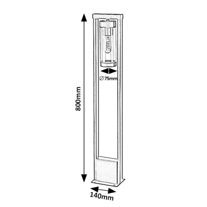 Rabalux - Lampada da esterno 1xE27/12W/230V IP44