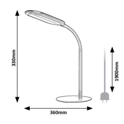 Rabalux - Lampada da tavolo LED dimmerabile con funzione Touch LED/10W/230V 3000-6000K grigio