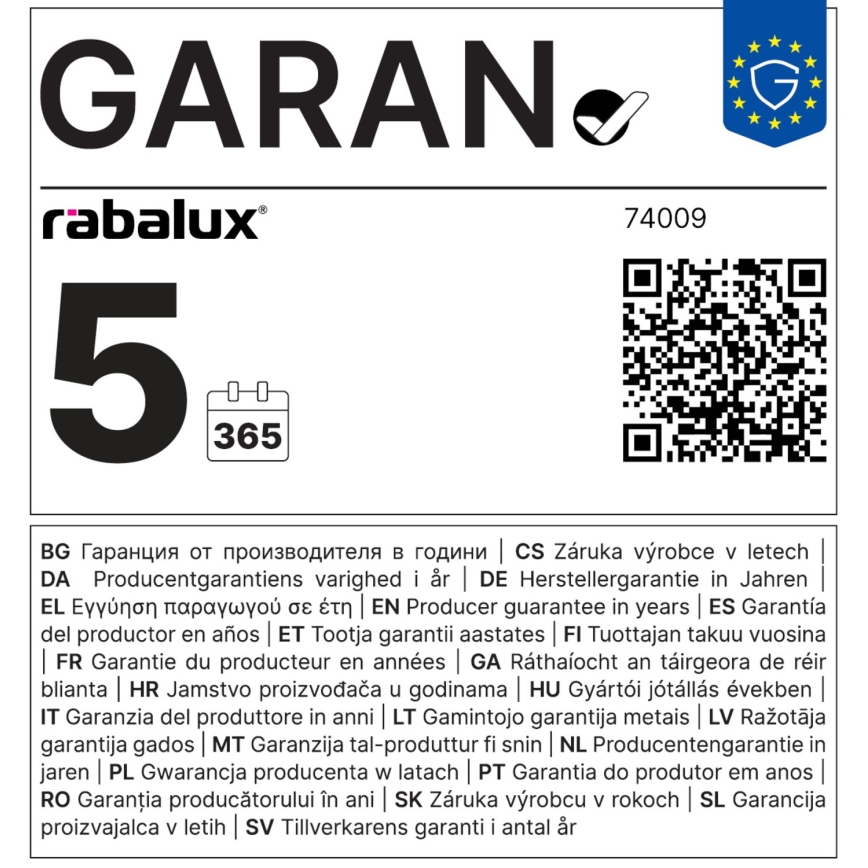 Rabalux - Lampada da terra dimmerabile a LED con touch LED/10W/230V 3000-6000K nero