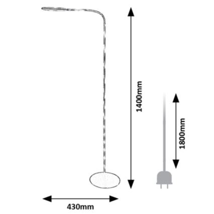 Rabalux - LED Dimmerabile touch lampada con piedistallo LED/10W/230V 3000-6000K nero