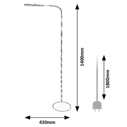 Rabalux - LED Dimmerabile touch lampada con piedistallo LED/10W/230V 3000-6000K grigio