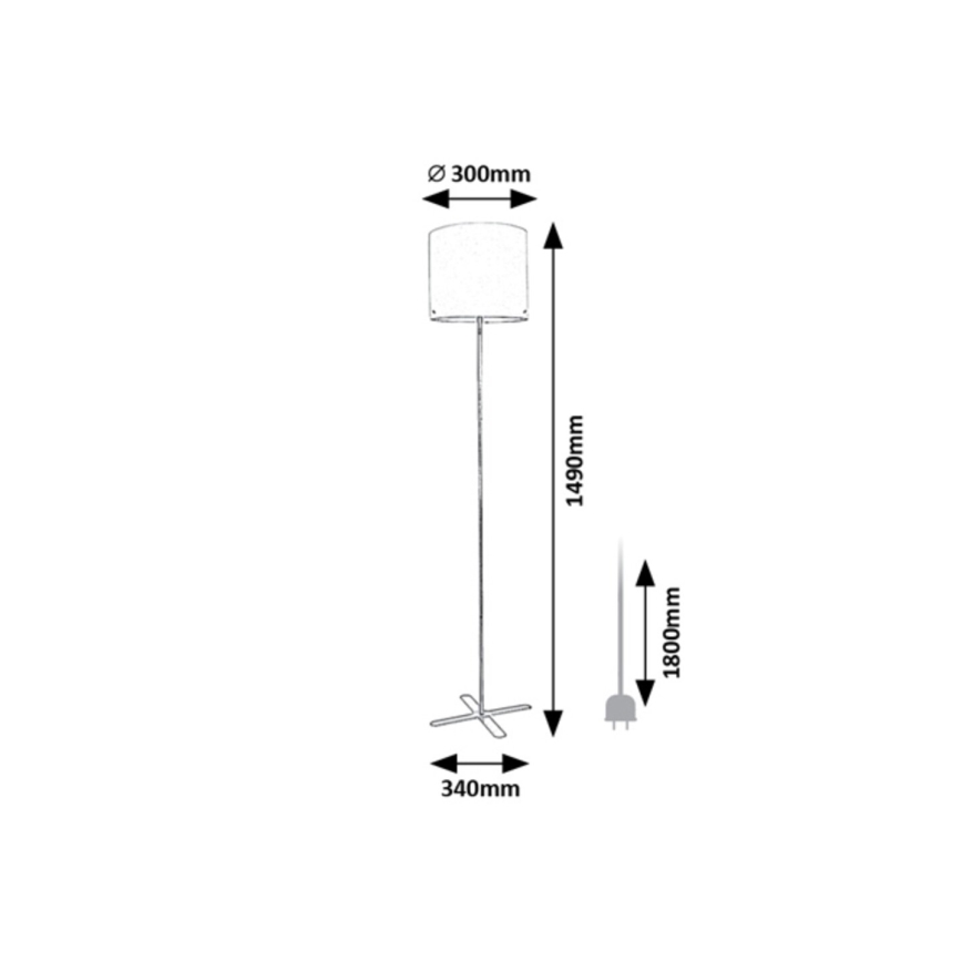 Rabalux - Lampada da terra 1xE27/40W/230V bianco/nero