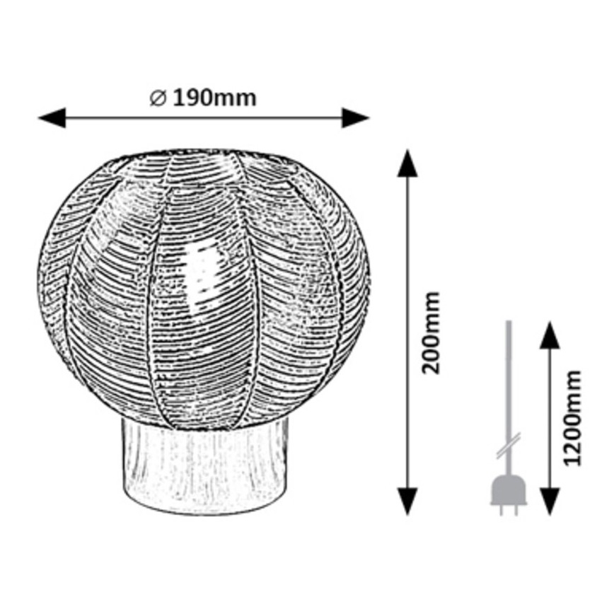 Rabalux - Lampada da tavolo 1xE27/40W/230V